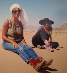 Patrizia Anconetani e Corinne Crovetto, deserto della Giordania